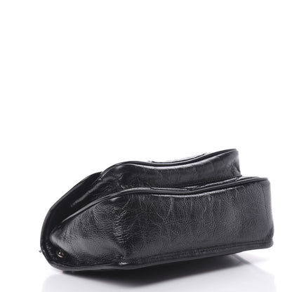 Saint Laurent Crinkled Calfskin Matelasse Monogram Baby Niki Chain Satchel Black 4 of 11