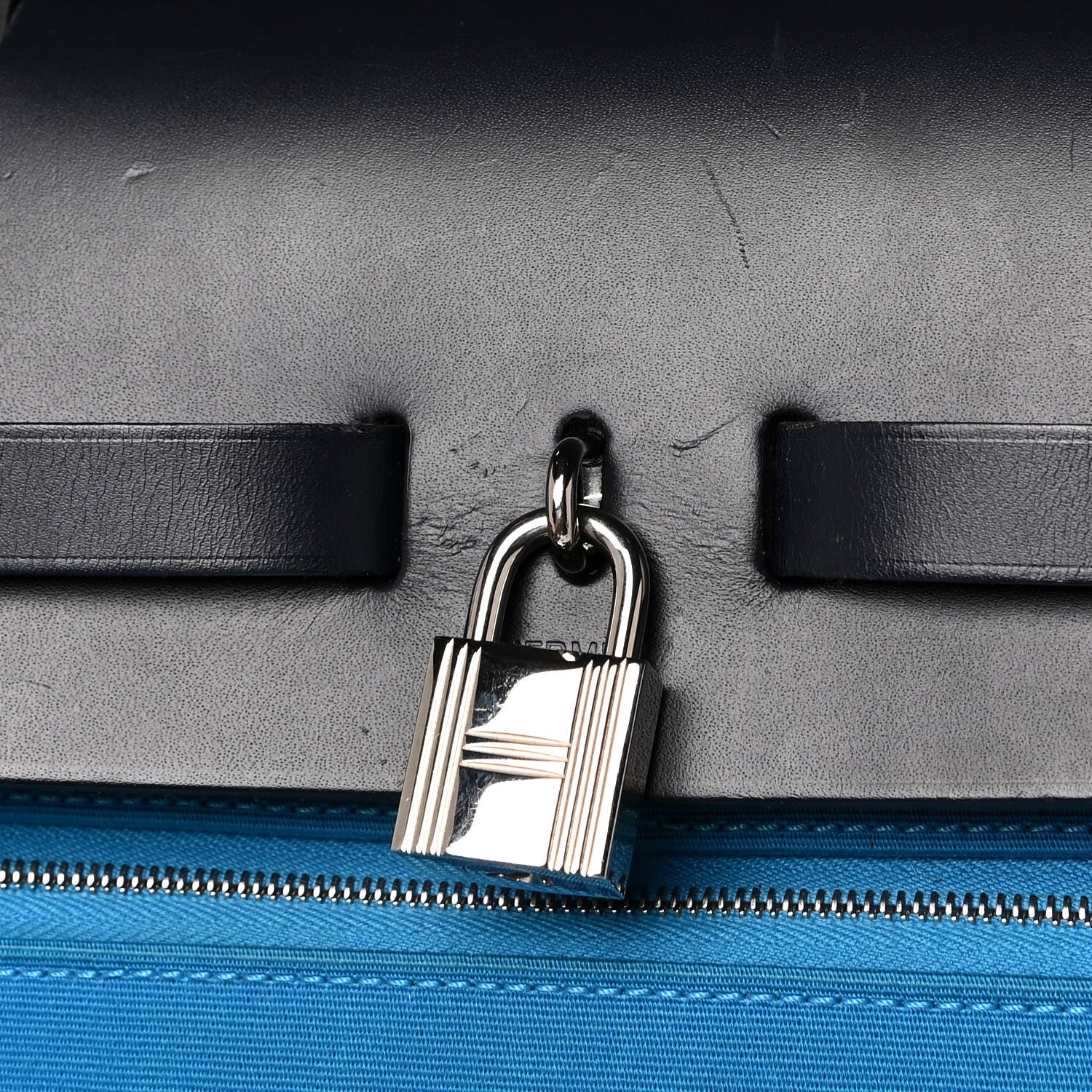Hermes Toile Vache Hunter Herbag Zip 39 MM Bleu Zanzibar 17 of 17