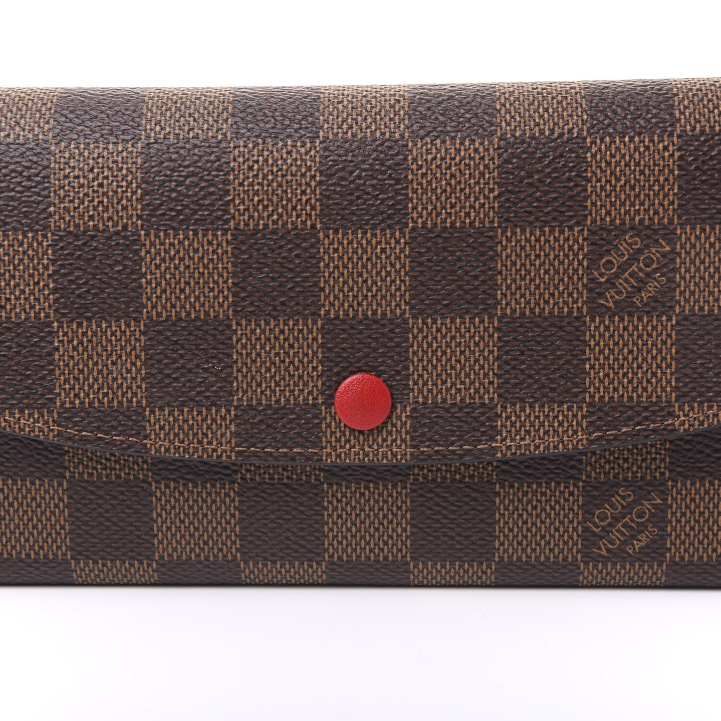 Damier Ebene Emilie Wallet Red