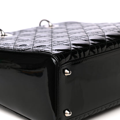 Christian Dior Patent Cannage Large Lady Dior Black 10 of 10