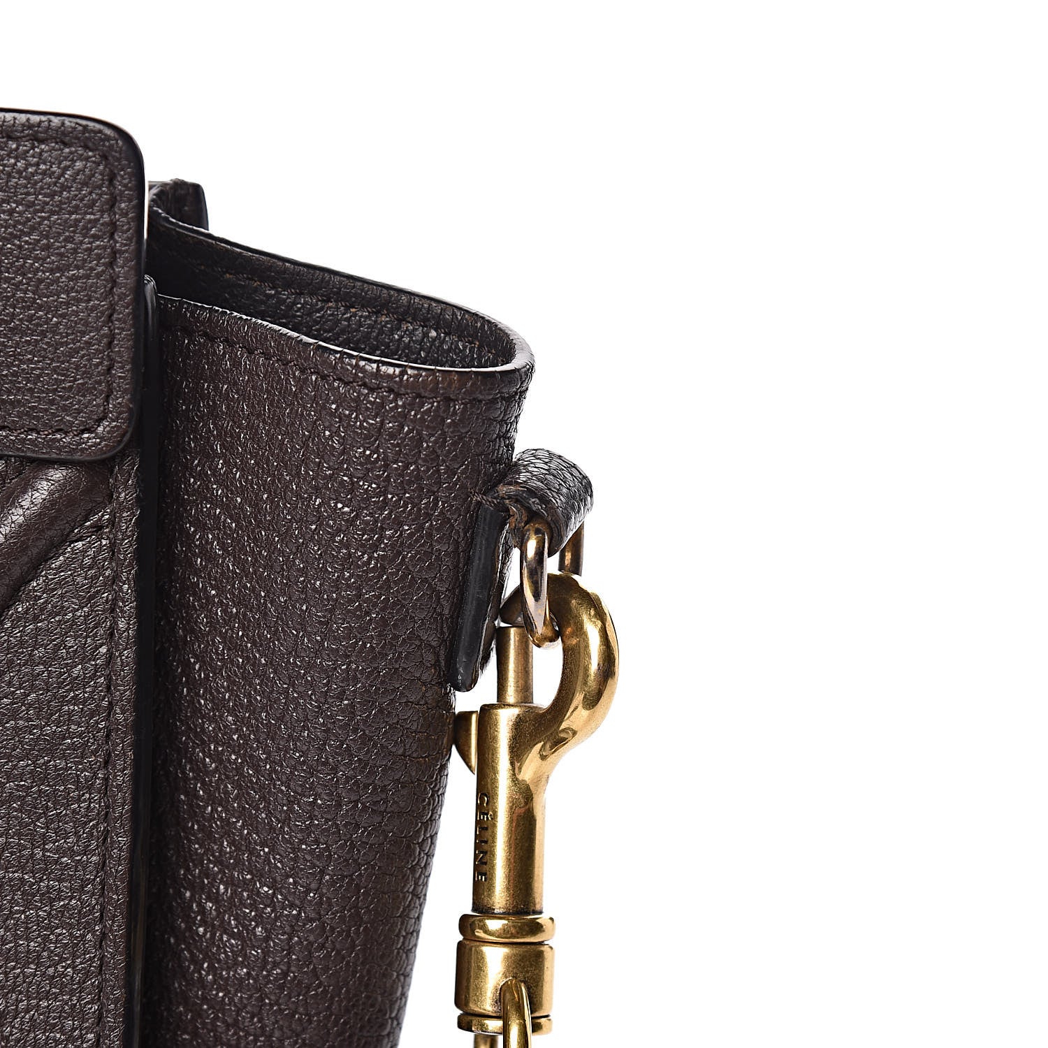 Celine Goatskin Nano Luggage Dark Taupe 14 of 15