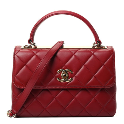 Chanel Lambskin Quilted Small Trendy CC Flap Dual Handle Bag Red 1 of 10