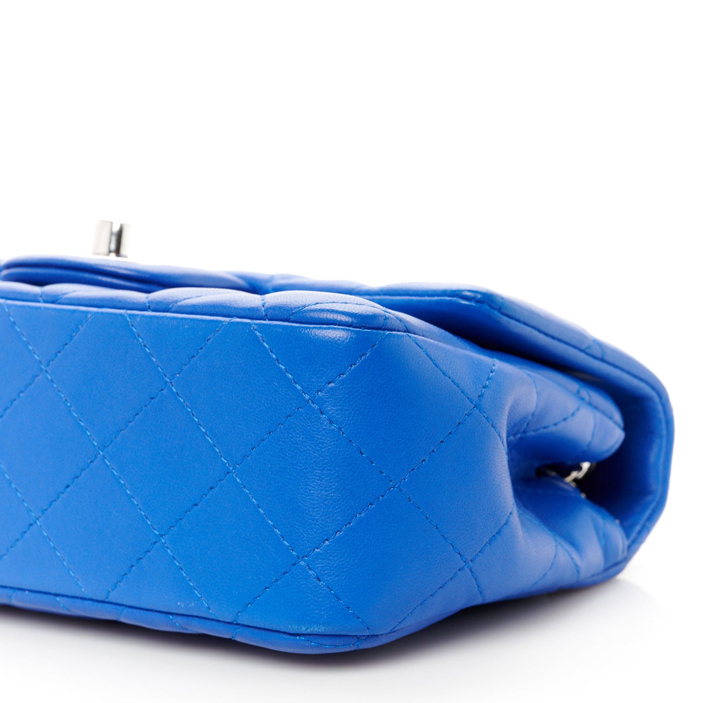 Lambskin Quilted Mini Rectangular Flap Royal Blue