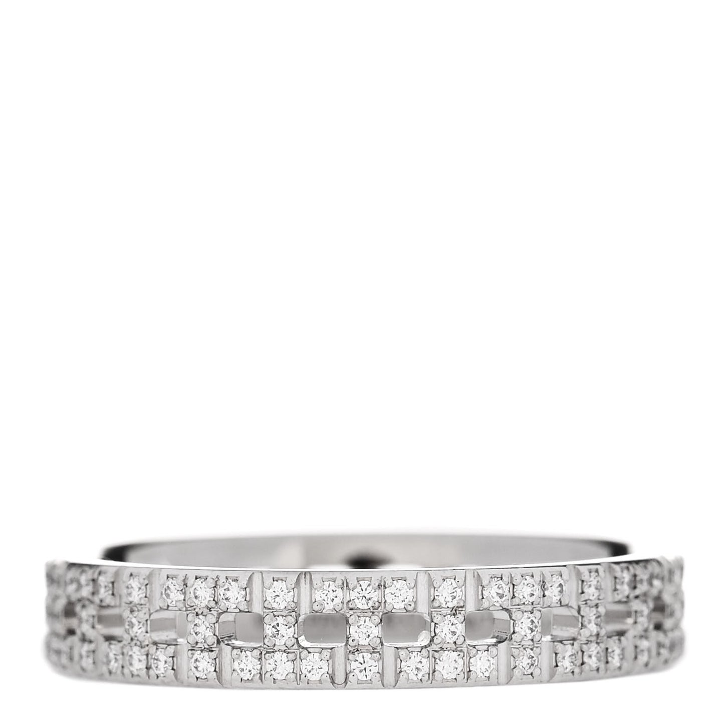 18K White Gold Diamond T True Narrow Band Ring 54 7