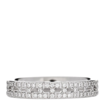 Tiffany 18K White Gold Diamond T True Narrow Band Ring 54 7 1 of 5