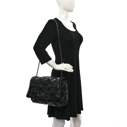 Chanel Calfskin Quilted Large Chesterfield Flap Black 2 of 9