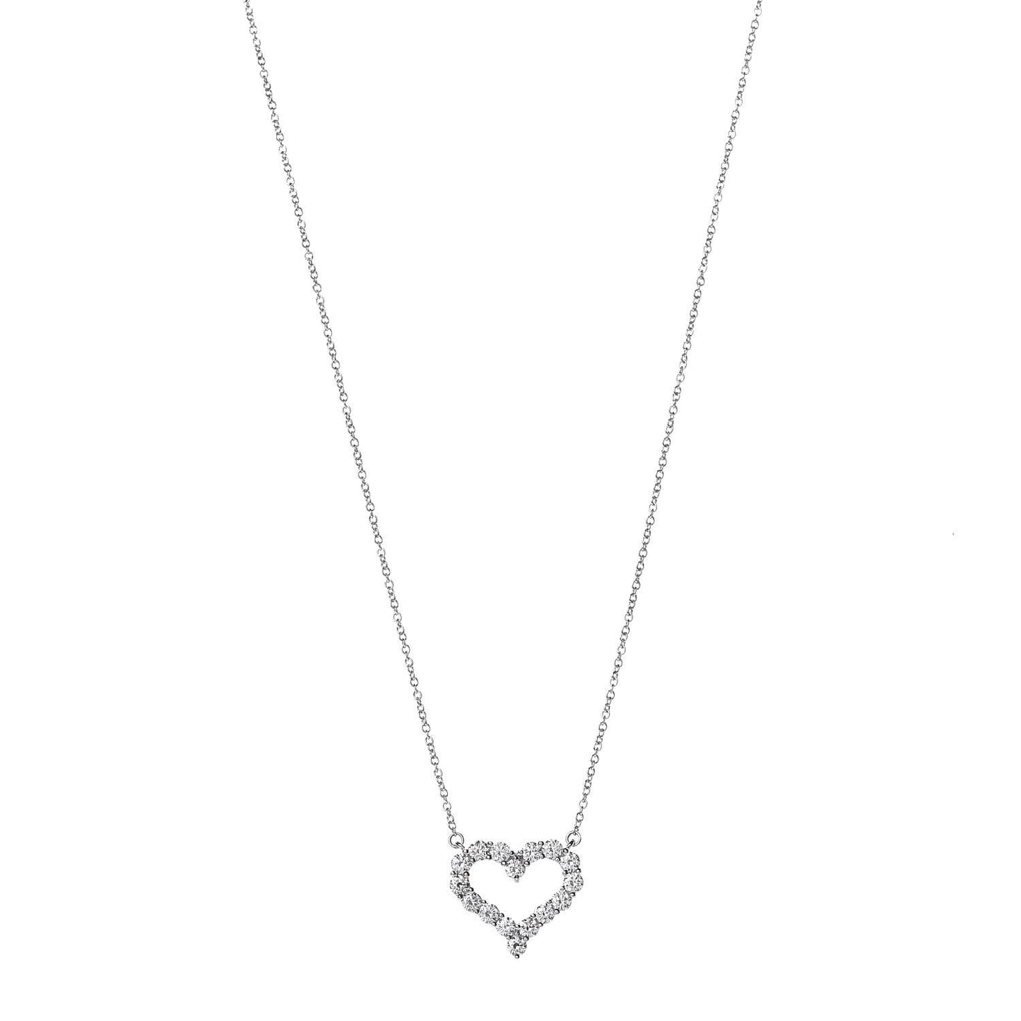 Platinum Diamond .72ct Heart Pendant Necklace
