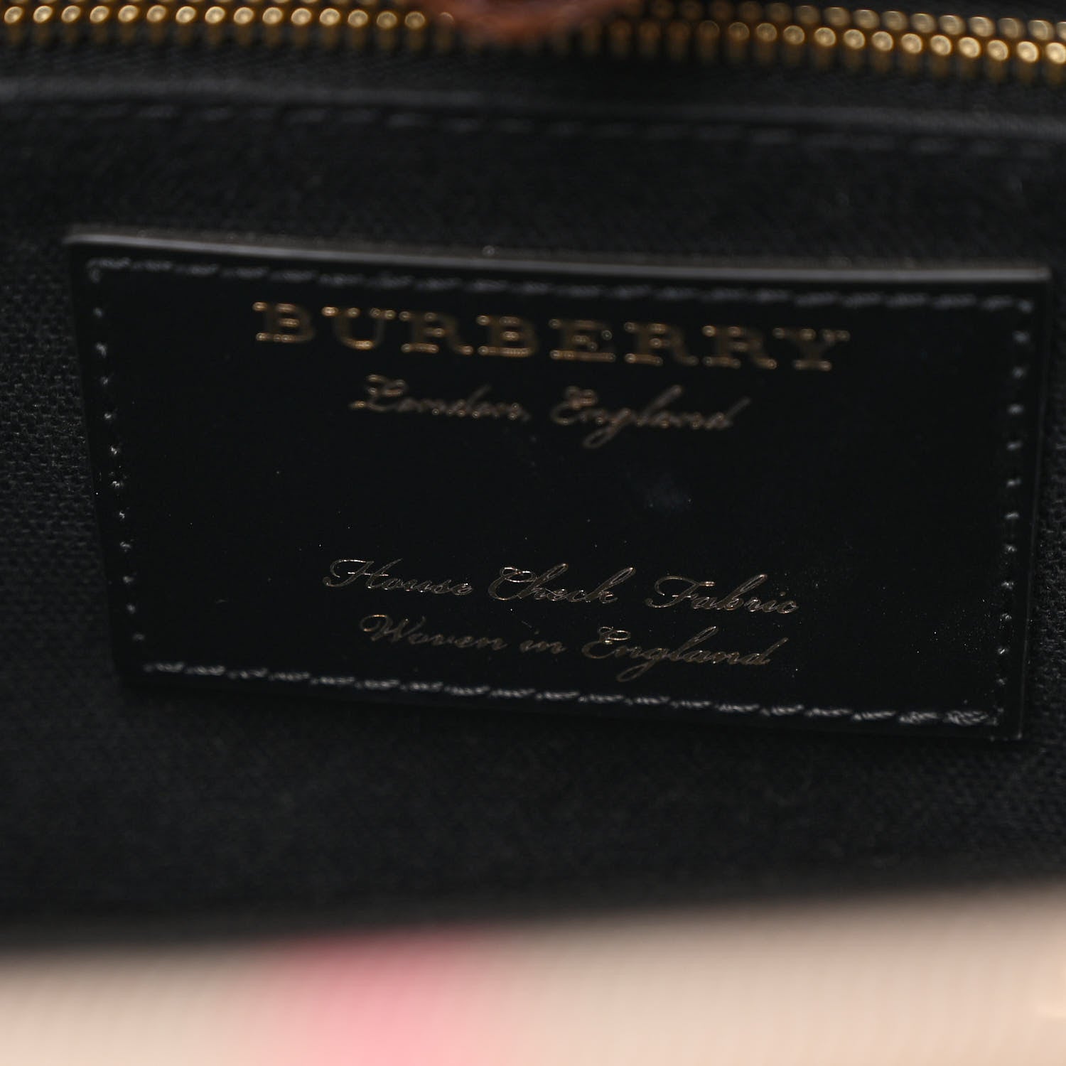 Burberry House Check Grainy Calfskin Medium Banner Tote Tan 7 of 15