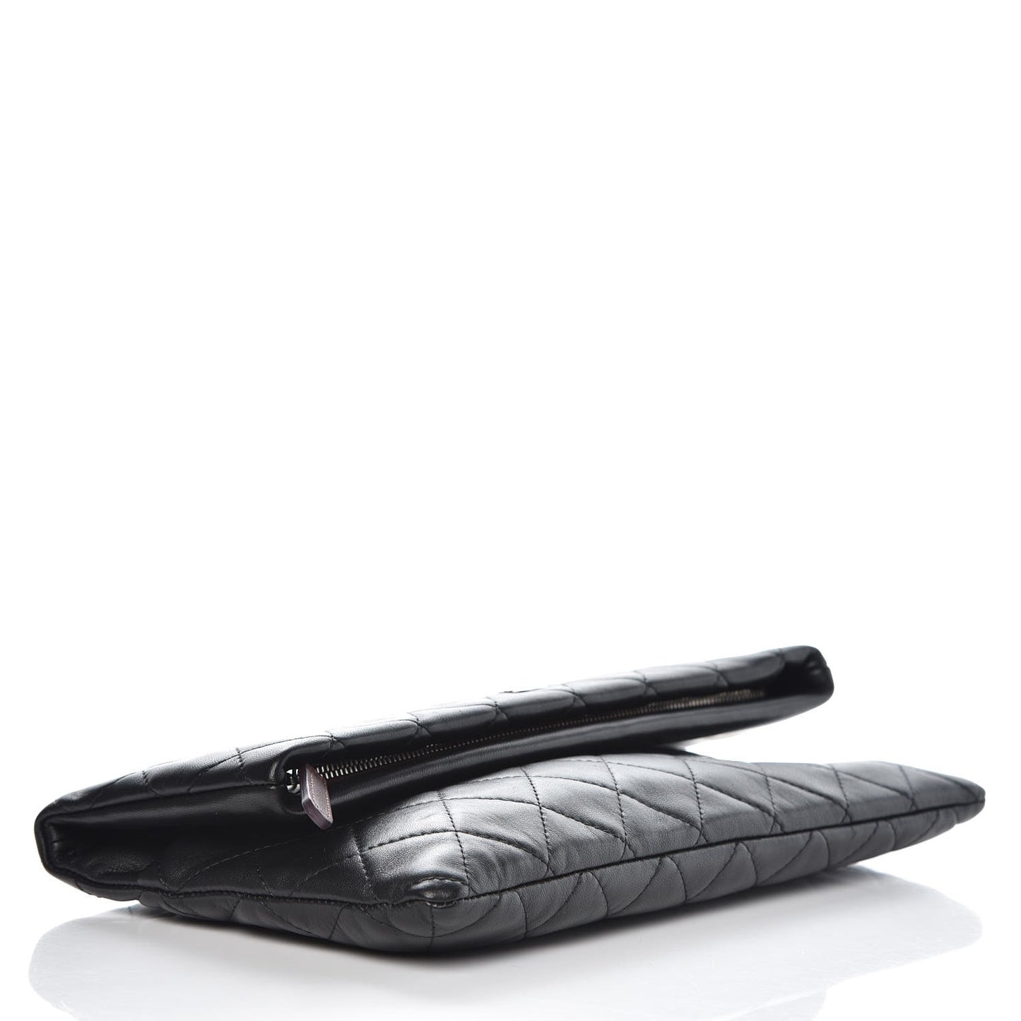 Lambskin Quilted CC Beauty Clutch Black