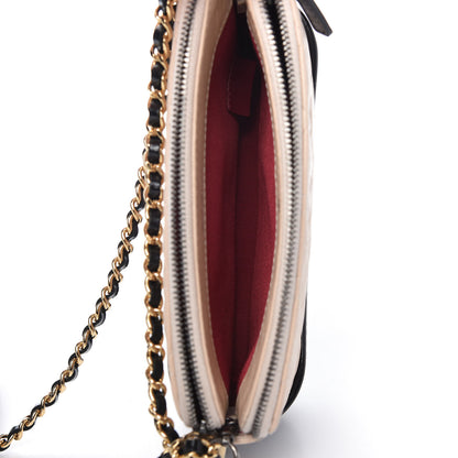 Chanel Aged Calfskin Quilted Small Gabrielle Clutch With Chain Beige Black 5 of 12