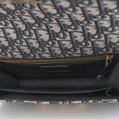 Christian Dior Oblique 30 Montaigne Chain Flap Bag Blue 5 of 12