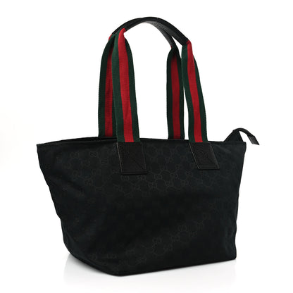 Gucci GG Monogram Medium Web Handle Bucket Tote Black 3 of 10