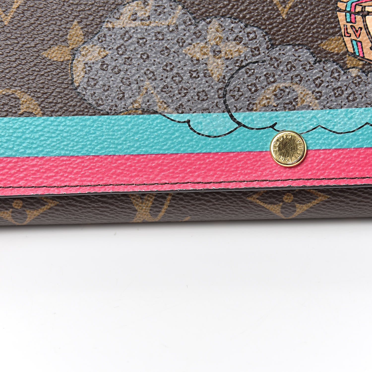 Louis Vuitton Monogram 2015 Christmas Animation Sarah Wallet Hibiscus 11 of 12