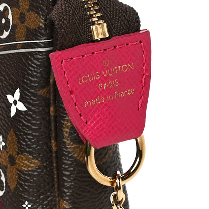 Louis Vuitton Monogram 2019 Christmas Animation Mini Courchevel Pochette Accessories Fuchsia 7 of 11