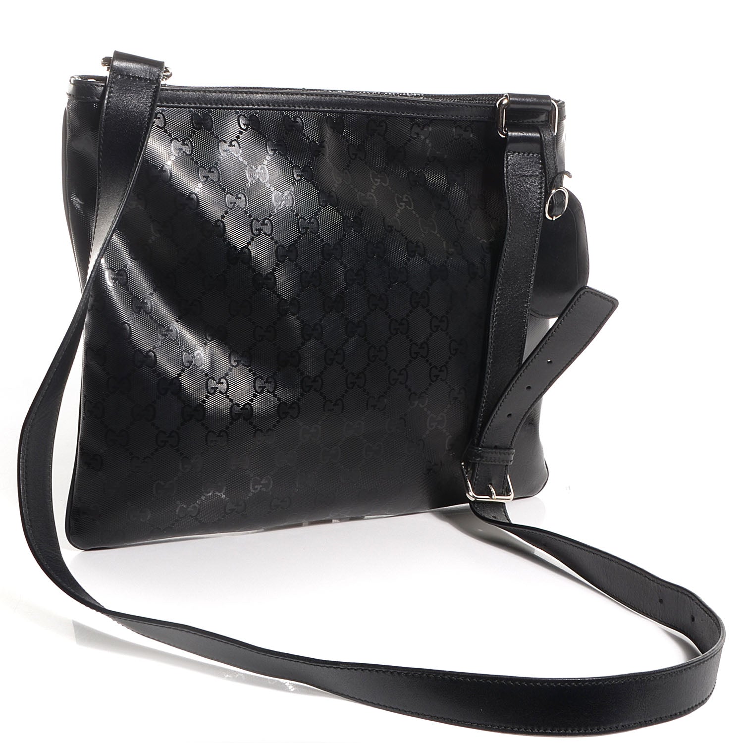 Gucci Imprime Monogram Web Medium 500 by Gucci Flat Messenger Bag Black 3 of 7
