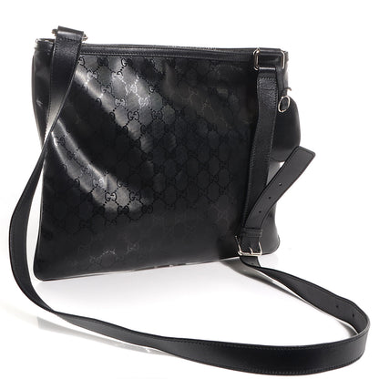 Gucci Imprime Monogram Web Medium 500 by Gucci Flat Messenger Bag Black 3 of 7