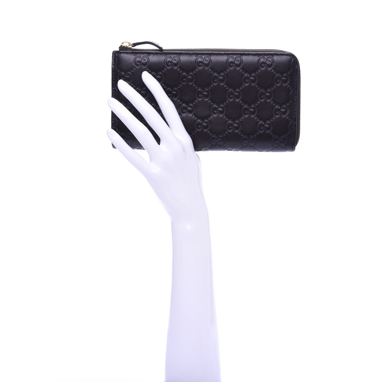 Gucci Guccissima Vitello Tender Donna Long Wallet Testa di Moro 2 of 7