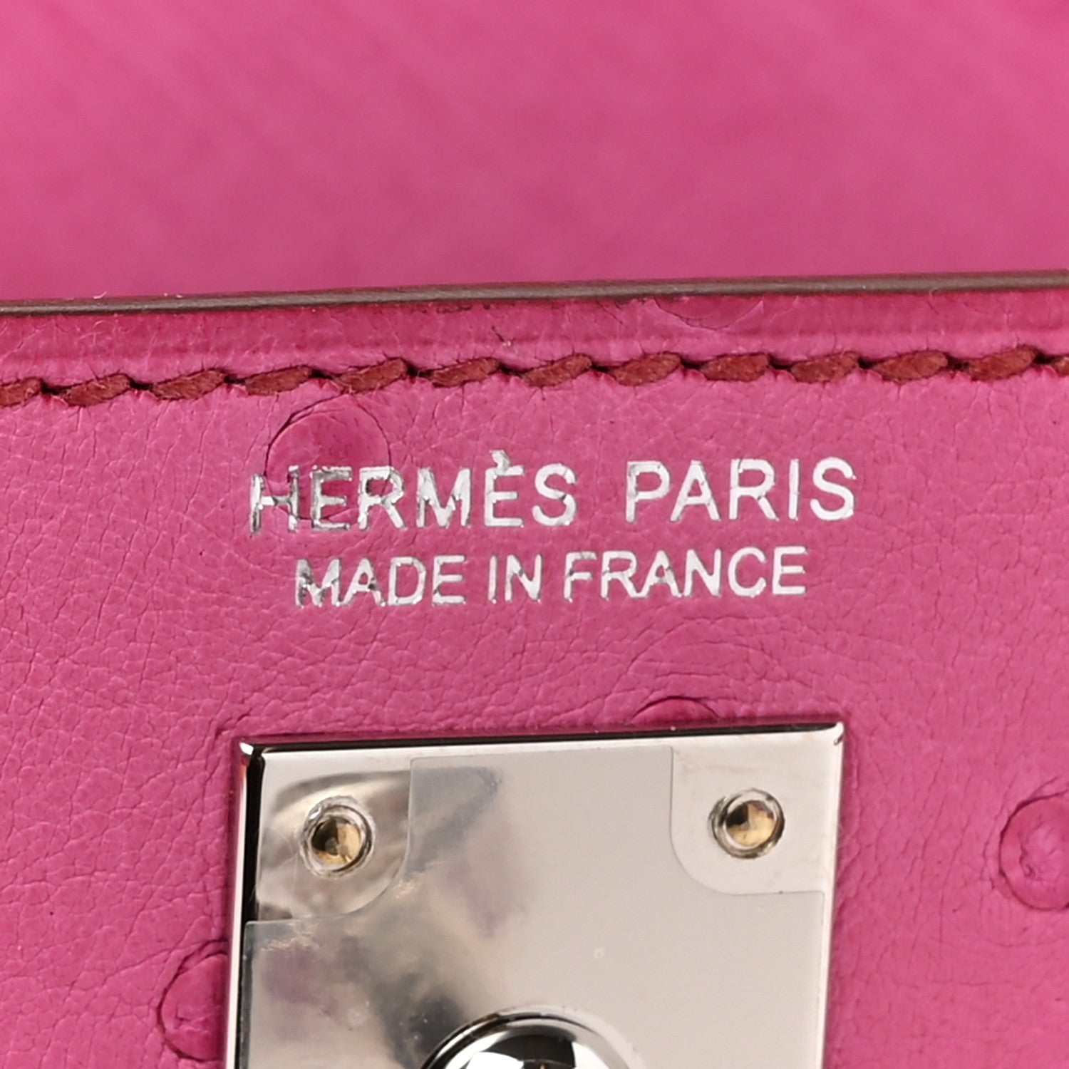 Hermes Ostrich Kelly Danse II Belt Bag Rose Tyrien 6 of 11