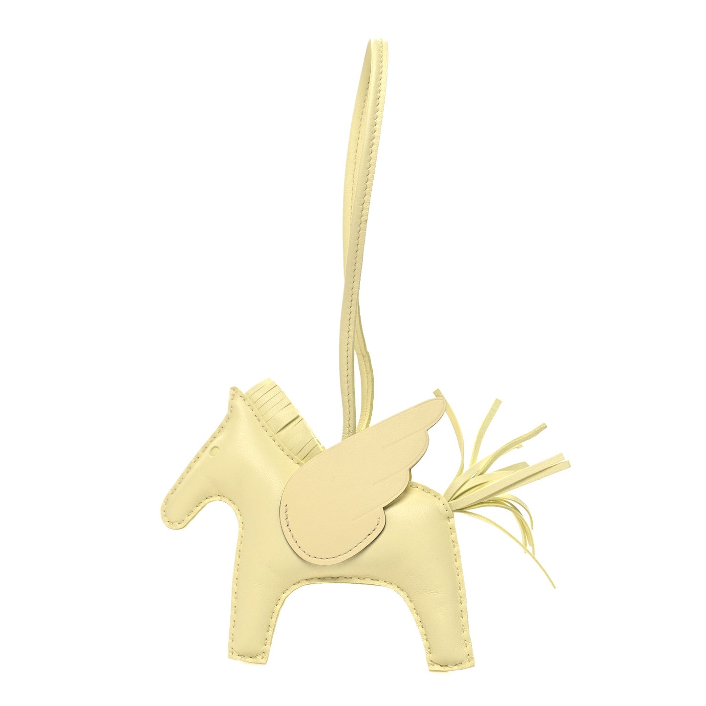 Milo Lambskin Grigri Rodeo Pegase Horse Bag Charm MM Jaune Milton