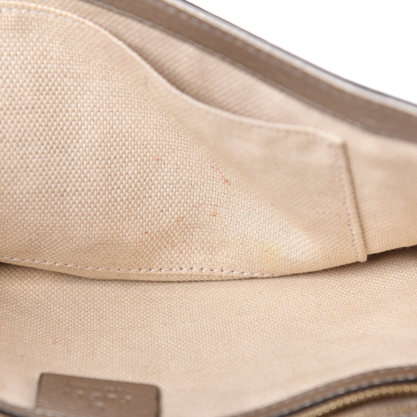 Metallic Pebbled Calfskin Medium Soho Clutch Golden Beige