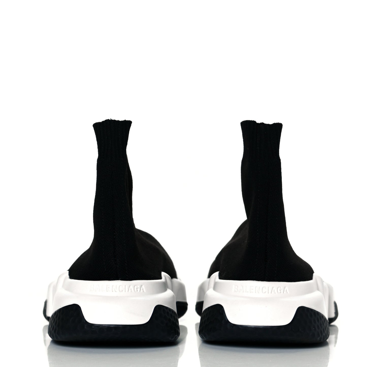 Neoprene Knit Womens Speed Sneakers 38 Black White