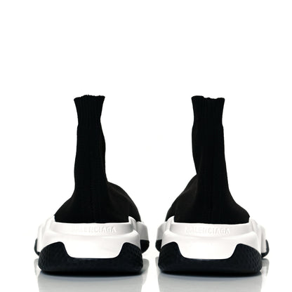 Balenciaga Neoprene Knit Womens Speed Sneakers 38 Black White 10 of 16