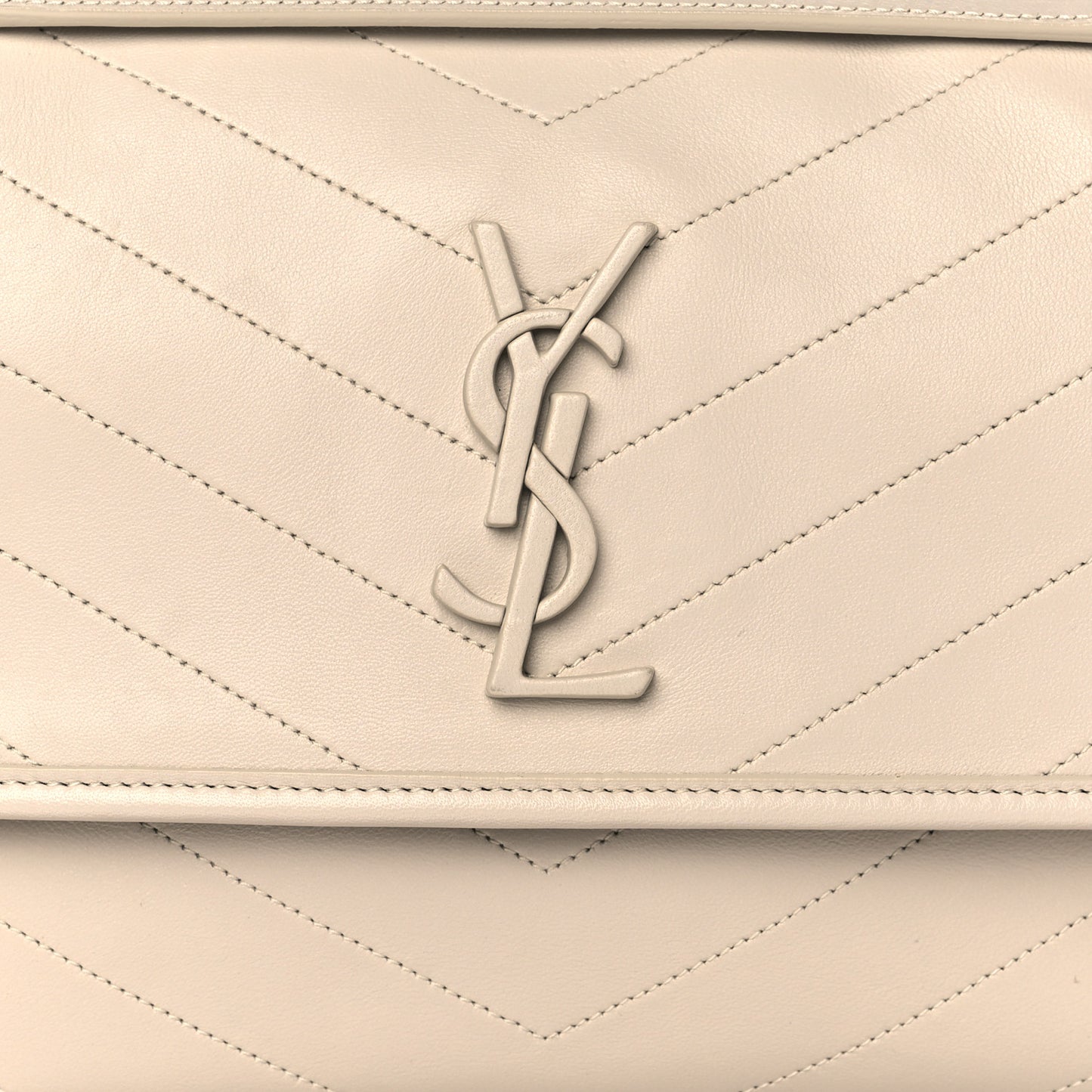 Lambskin Matelasse Monogram Medium Niki Chain Satchel Ivory