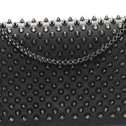 Christian Louboutin Calfskin Patent Spikes Paloma Clutch Black 7 of 10