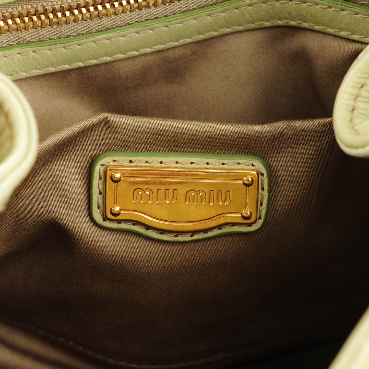 Vitello Lux Mini Bow Bag Pistacchio