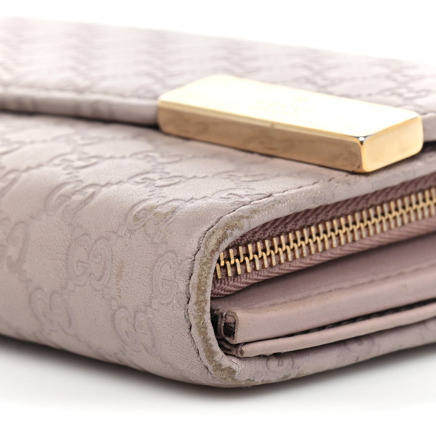 Soft Microguccissima Dice Chain Wallet Mauve