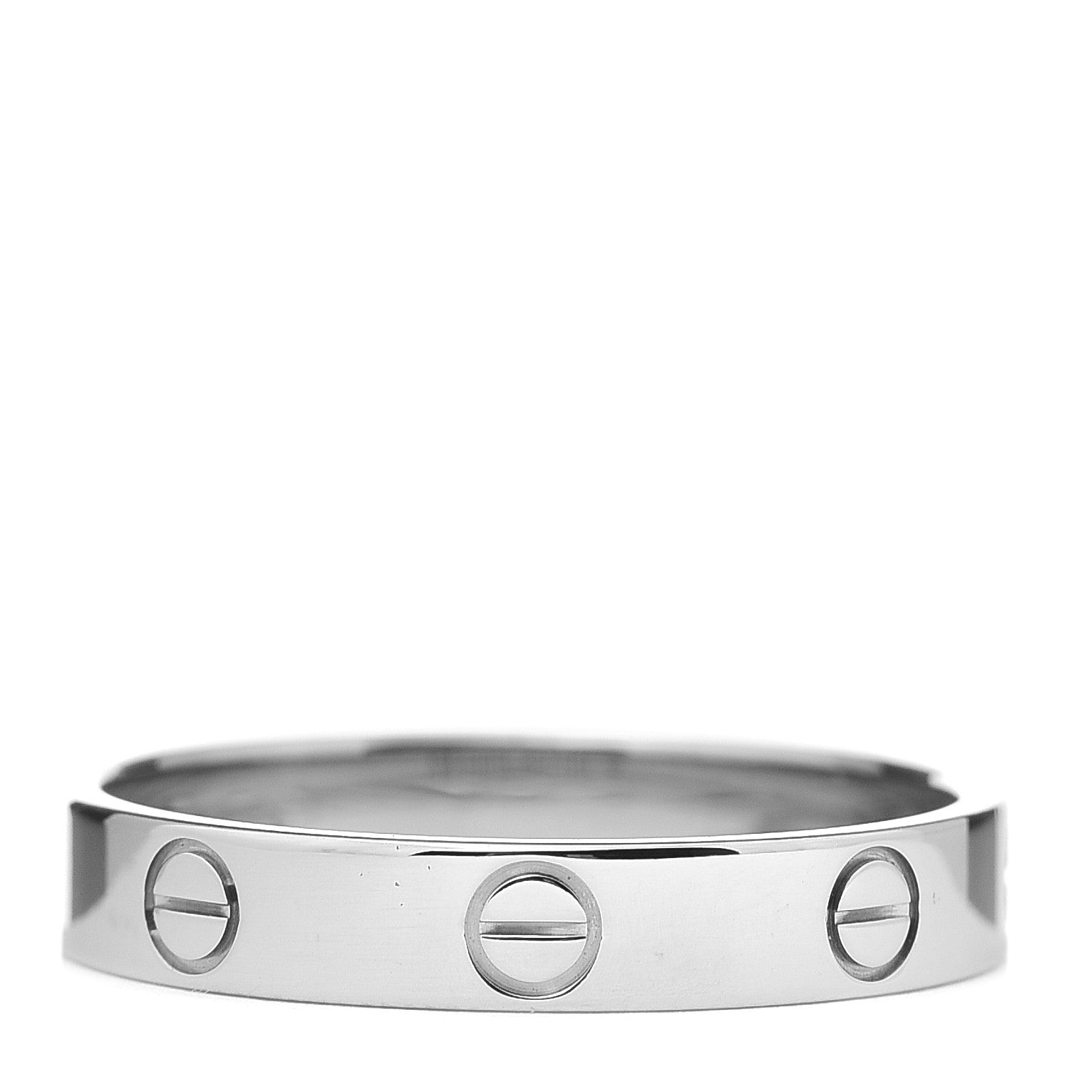 Cartier 18K White Gold 3.5mm LOVE Wedding Band Ring 58 8.5 3 of 4