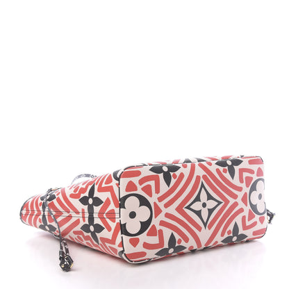 Louis Vuitton Monogram Giant Crafty Neverfull MM Creme Rouge Black 3 of 10
