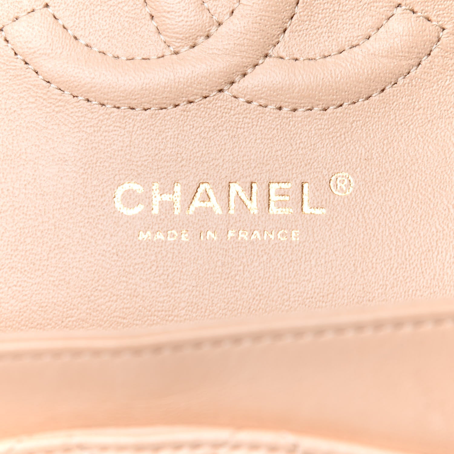 Chanel Lambskin Quilted Medium Double Flap Beige 6 of 13
