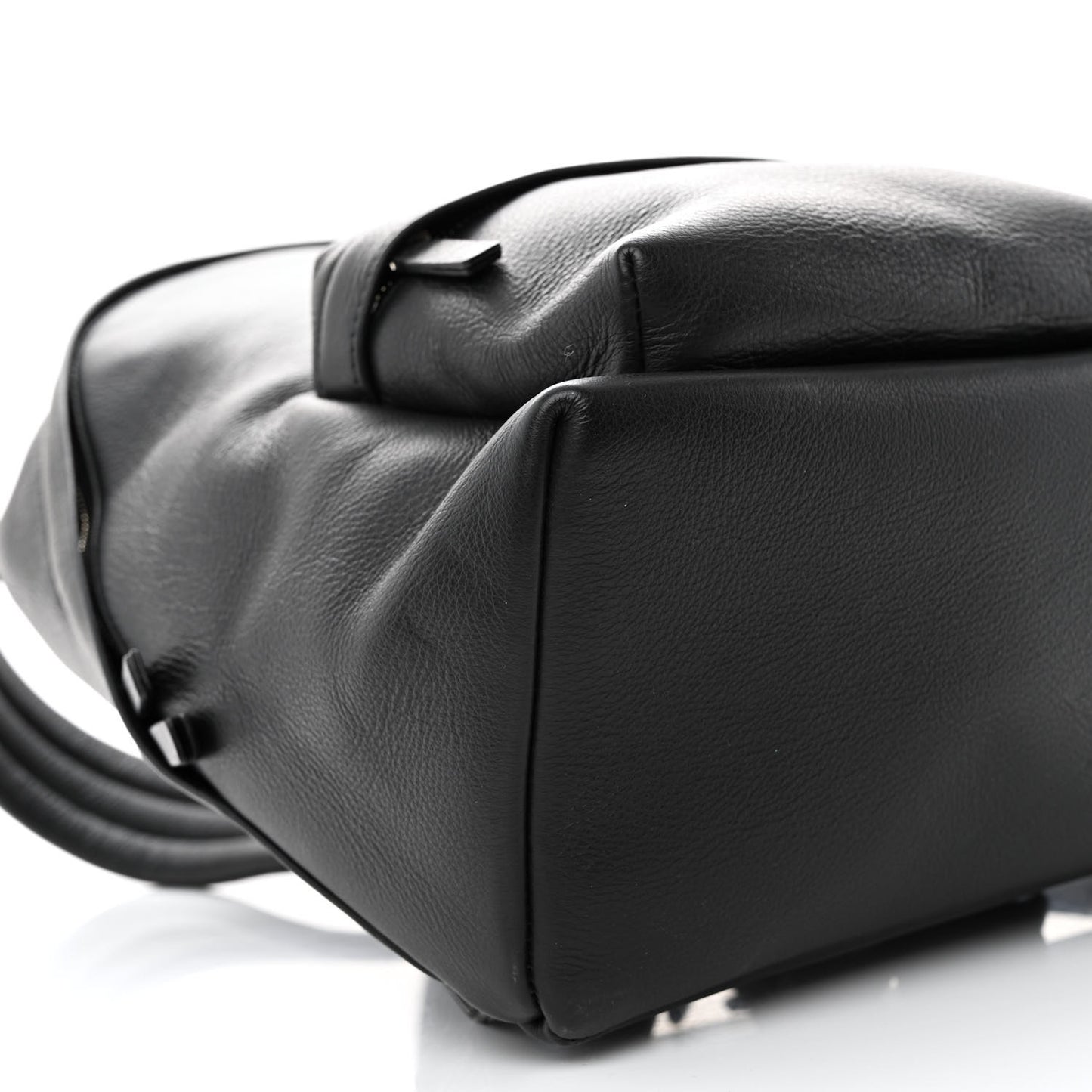 Smooth Calfskin Logo Small Everyday Backpack Black White