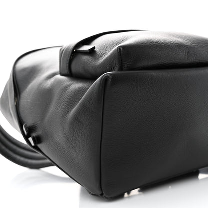 Balenciaga Smooth Calfskin Logo Small Everyday Backpack Black White 9 of 10