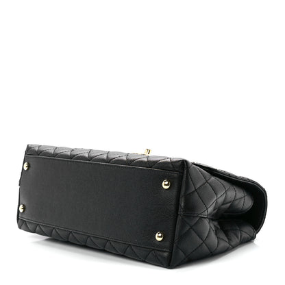 Chanel Caviar Lizard Embossed Quilted Small Coco Handle Flap Black 5 of 12