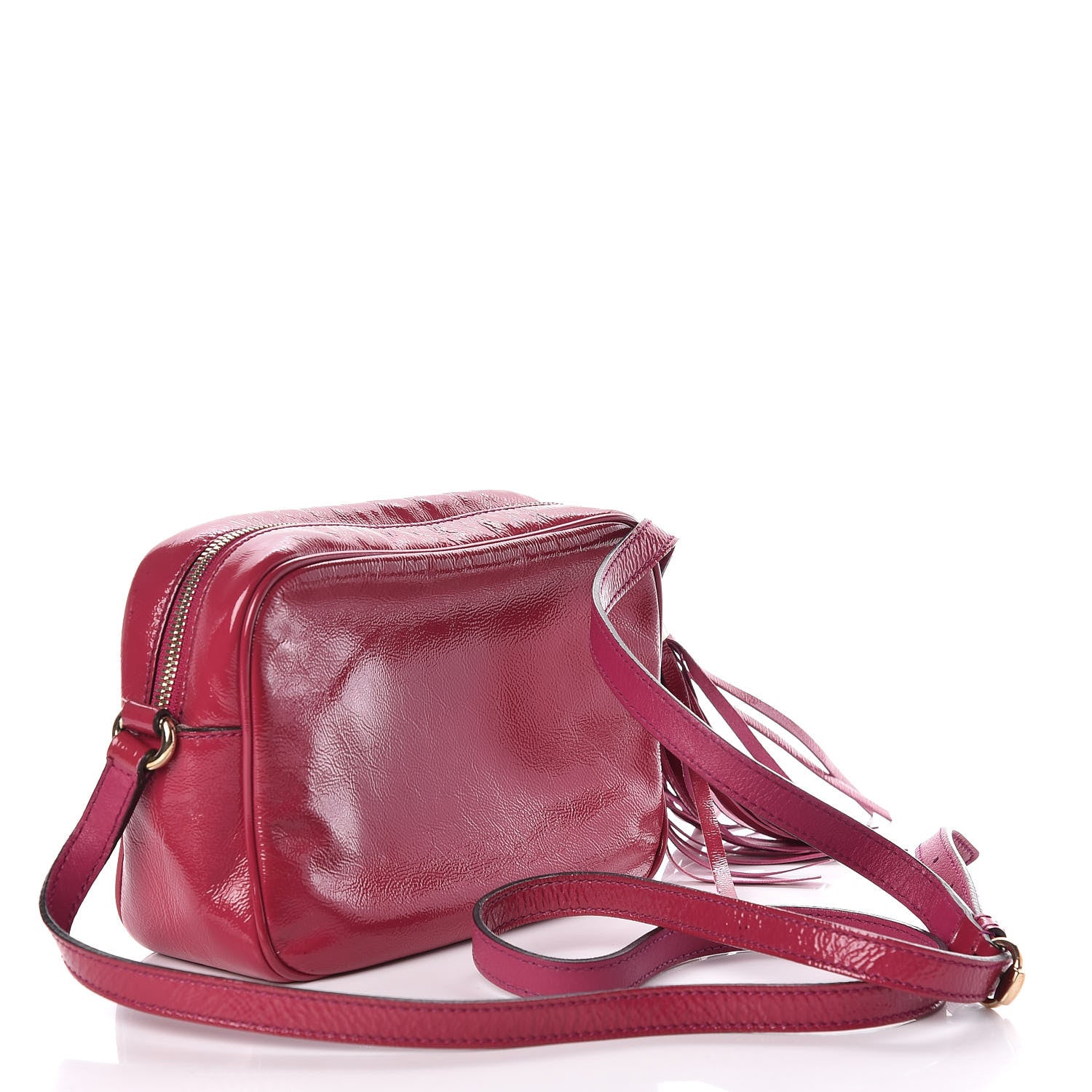 Gucci Soft Patent Small Soho Disco Bag Bright Bougainvillea 3 of 12