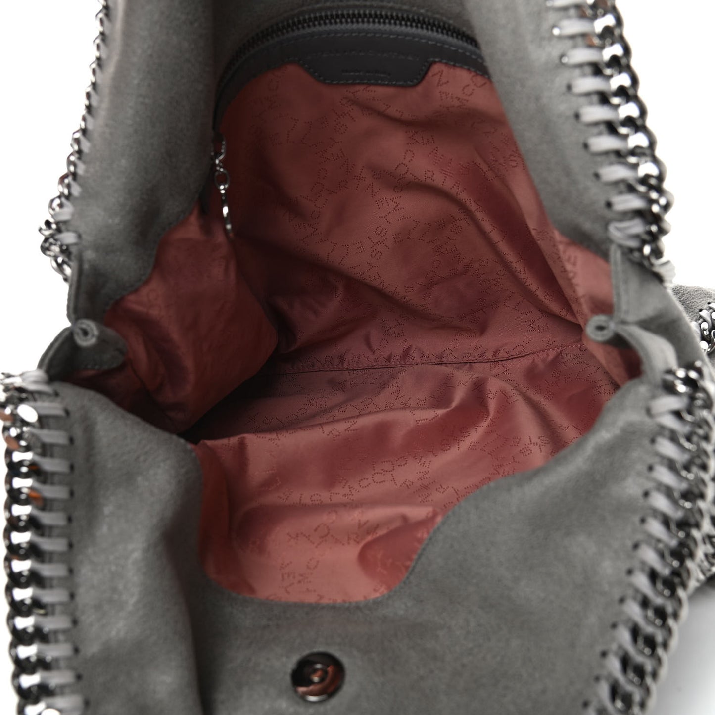Shaggy Deer Falabella Fold Over Tote Grey