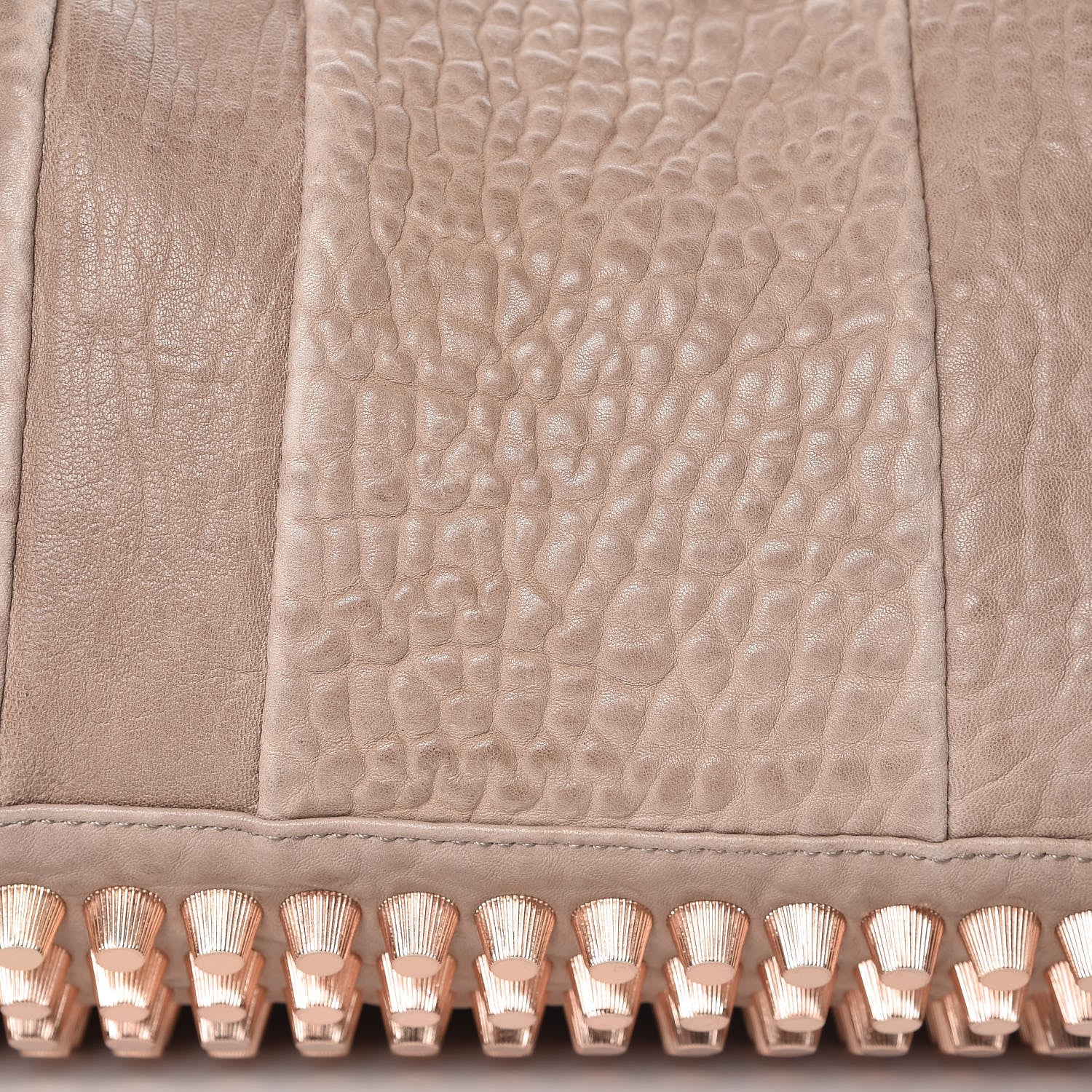 Alexander Wang Pebbled Lambskin Rocco Latte Rose Gold Hardware 12 of 16