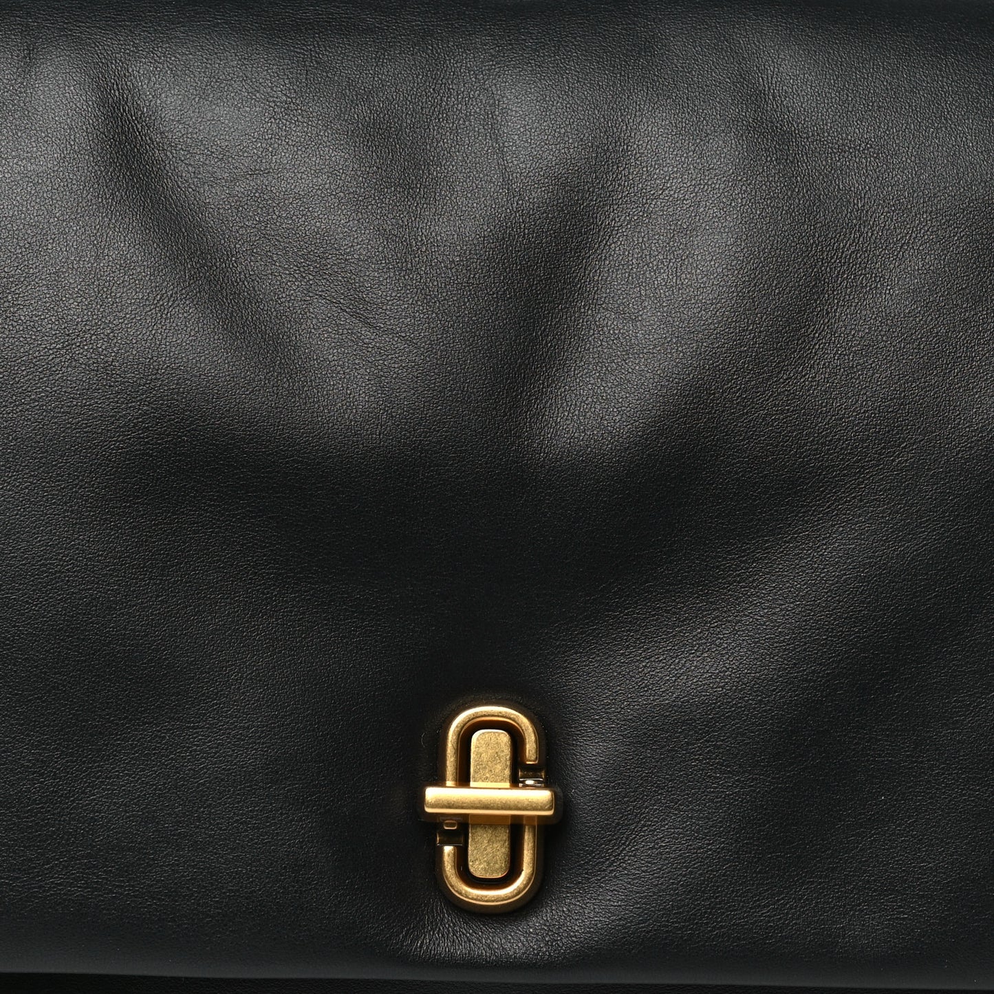 Calfskin Large Dual Shoulder Bag Black