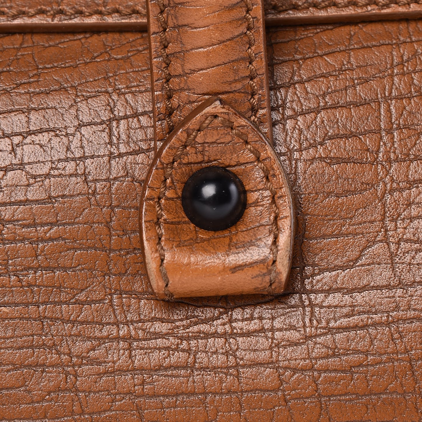 Calfskin Bamboo Bullet Satchel Brown