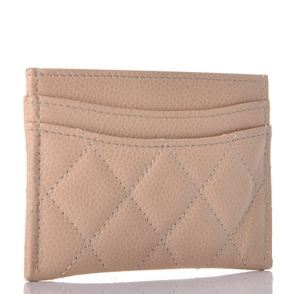 Chanel Caviar Quilted Card Holder Light Beige 3 of 10