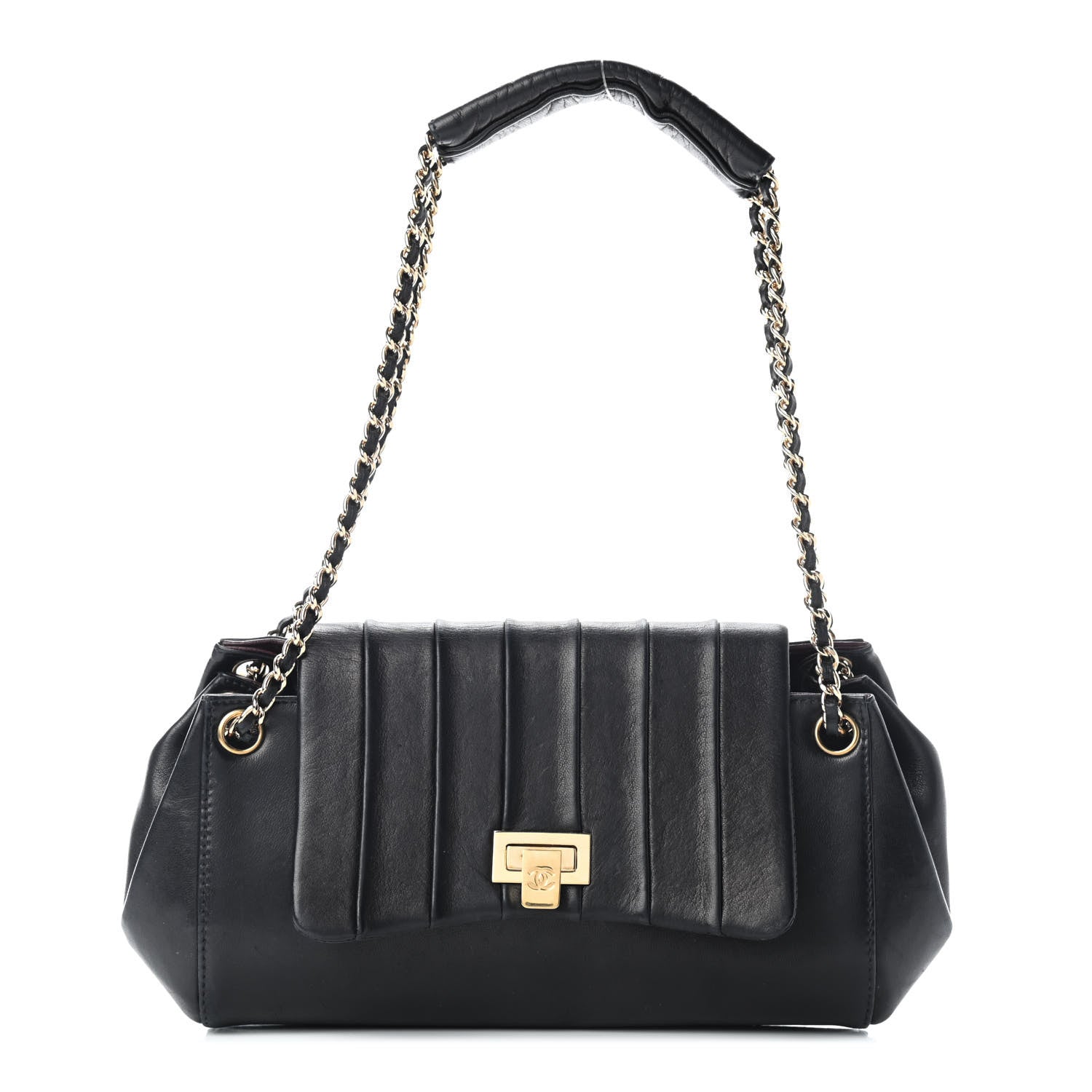 Chanel Lambskin Vertical Quilt Small Accordion Flap Black 1 of 10