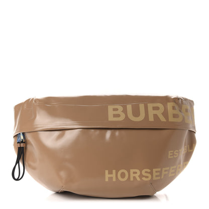 Burberry Coated Canvas Horseferry Print Extra Large Bum Bag Beige 1 of 10