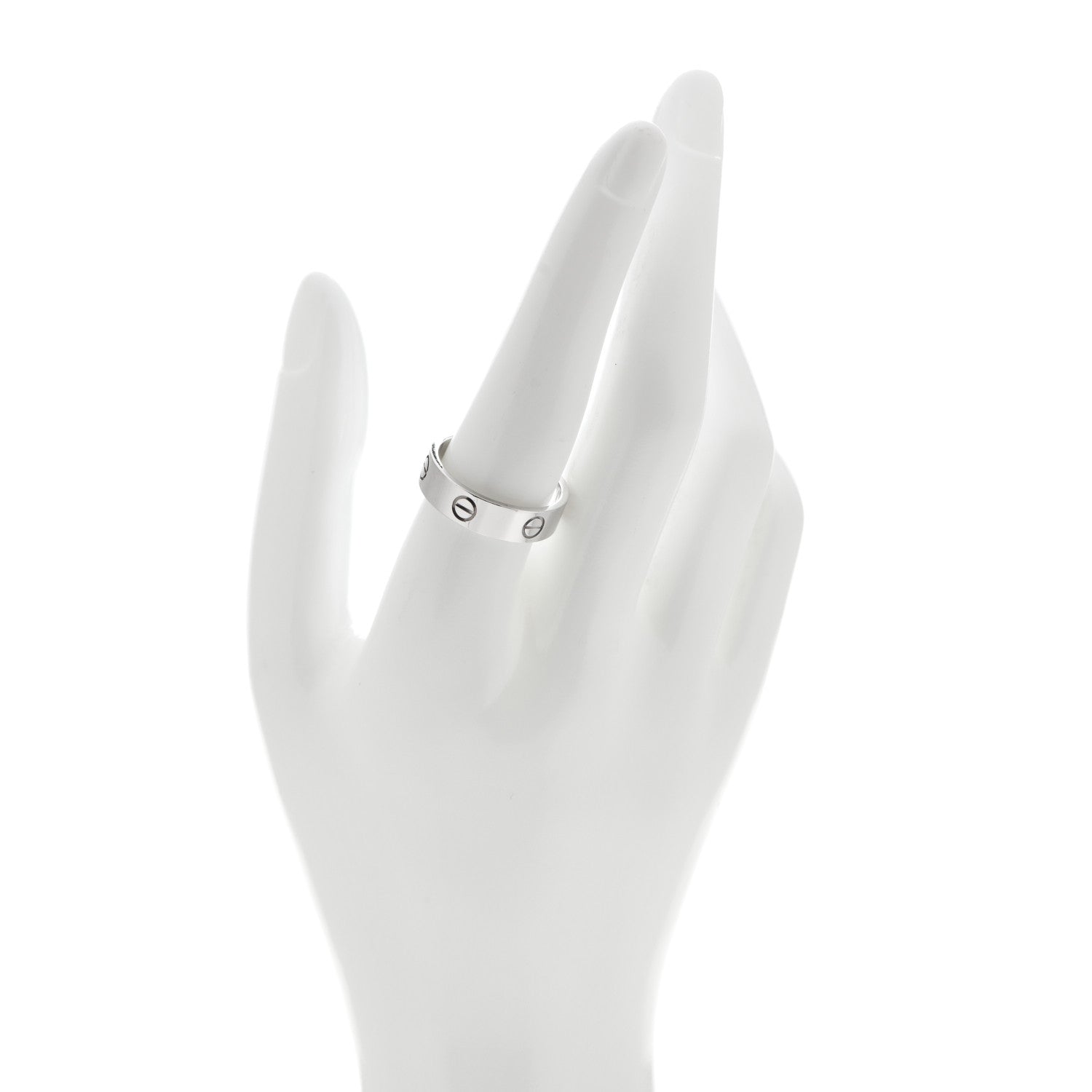 Cartier 18K White Gold 5.5mm LOVE Ring 60 9 2 of 4