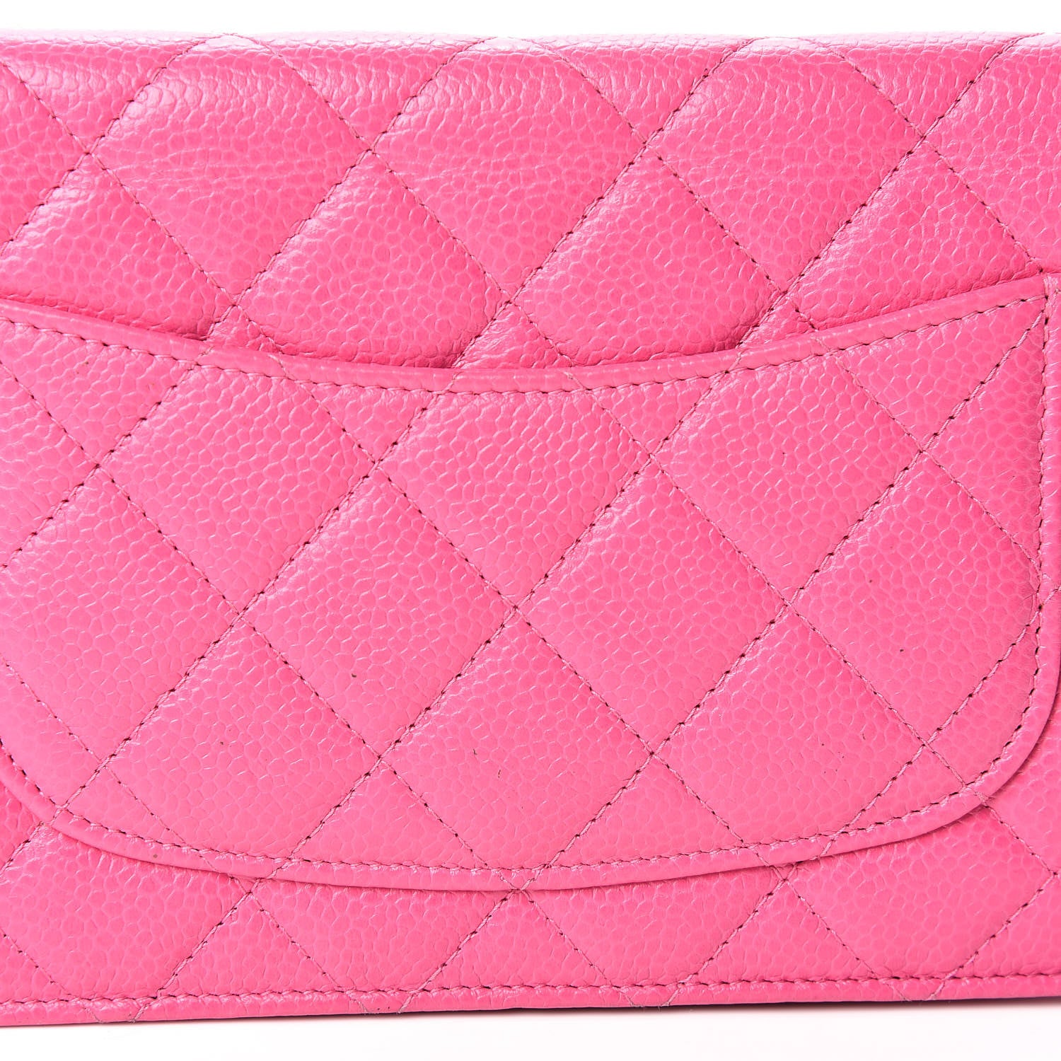 Chanel Caviar Quilted Wallet on Chain WOC Pink 13 of 13