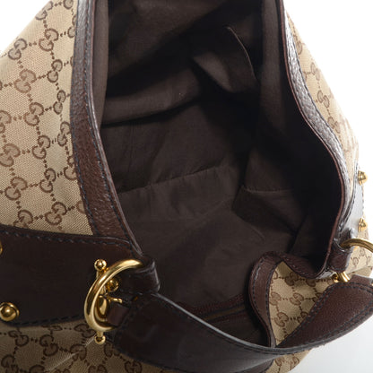 Gucci Monogram Large Jockey Hobo Brown 5 of 7