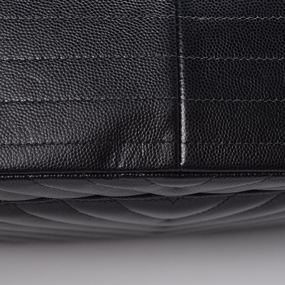 Chanel Caviar Chevron Quilted Jumbo Double Flap Black 10 of 10