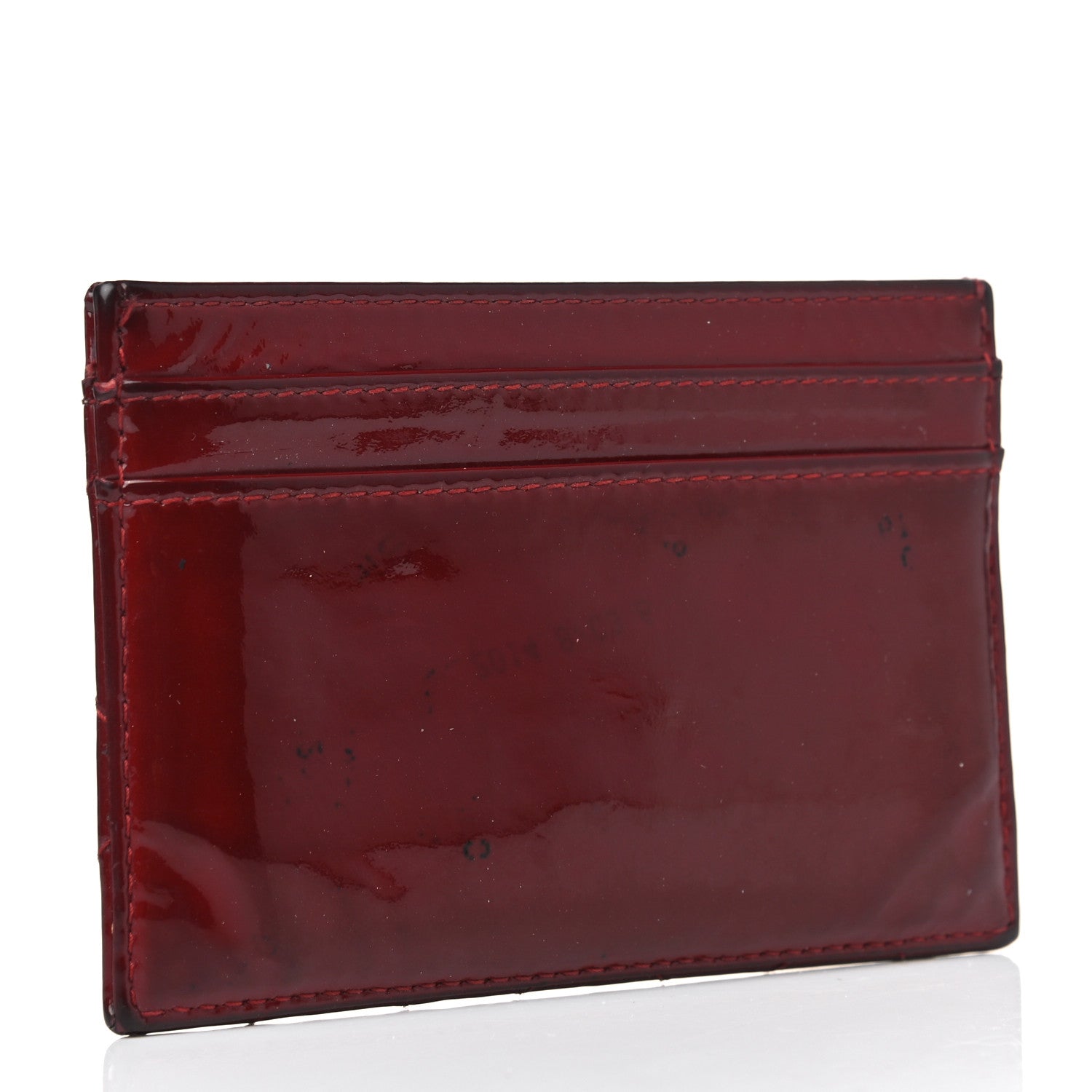 Chanel Patent Quilted Brilliant Card Holder Red 2 of 14
