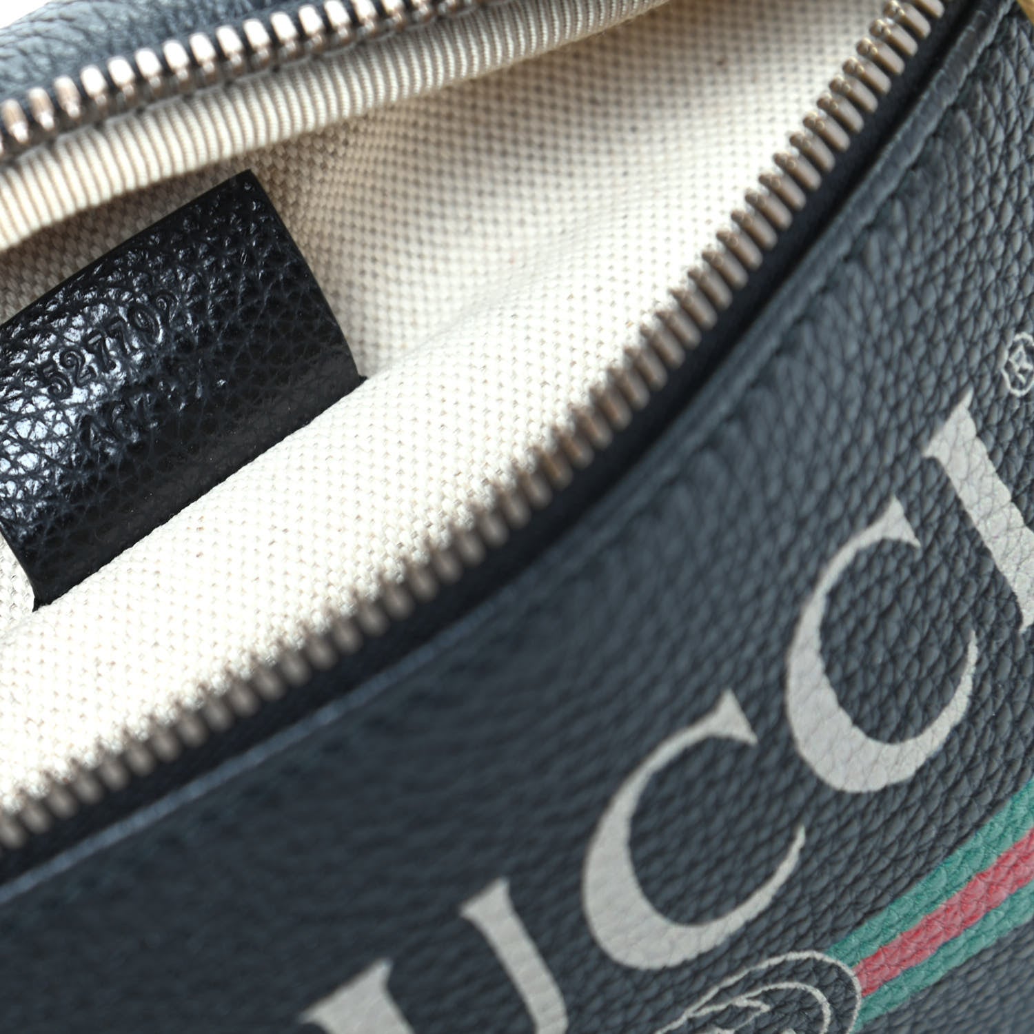 Gucci Grained Calfskin Small Logo Belt Bag Black 9 of 9